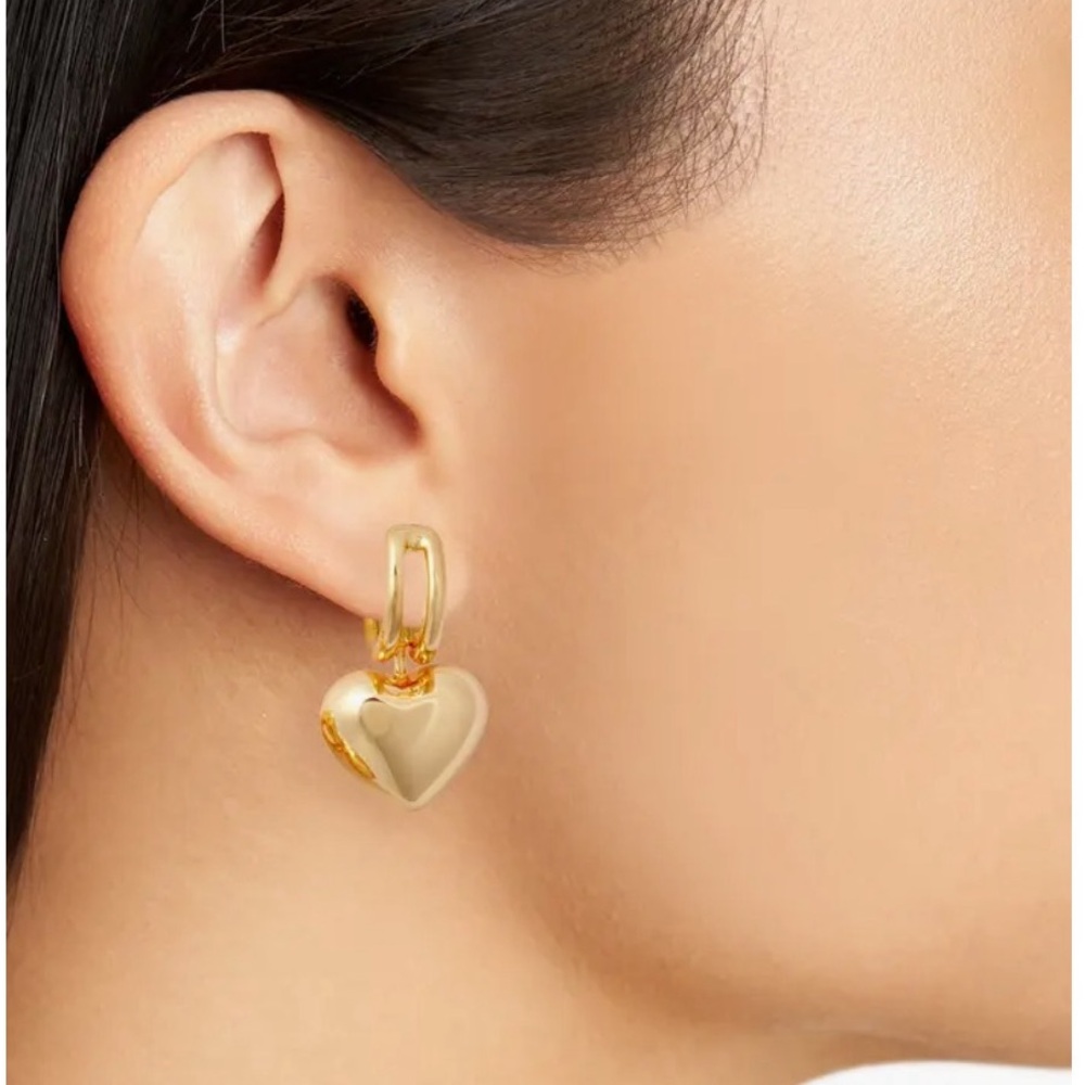 Jenny Bird puffy heart drop earrings
